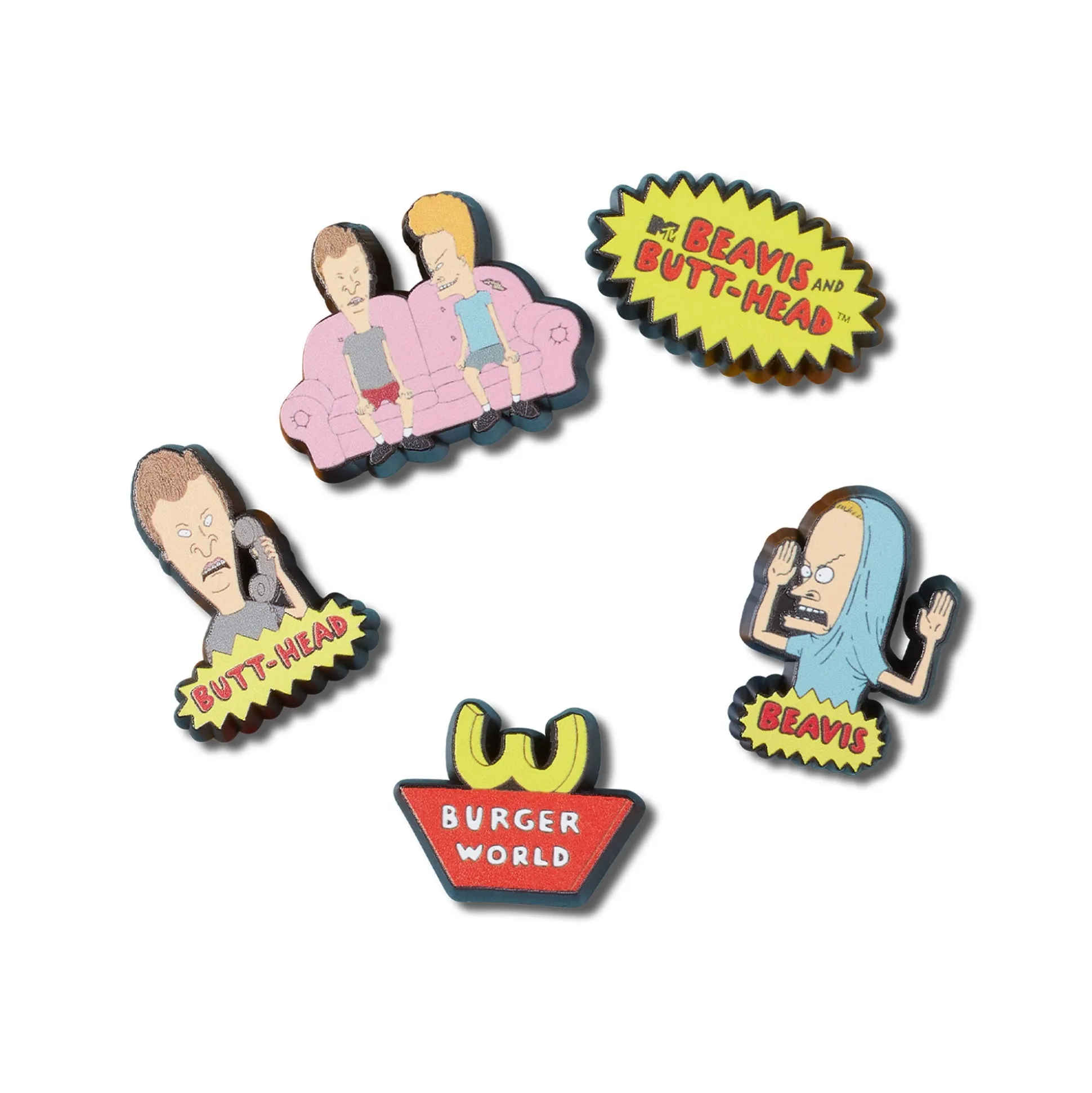 Cheap Beavis and Butthead Jibbitz 5 Pack Women Other Accessories|Other Accessories