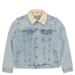 Store Blue Denim Sherpa Jacket Jackets & Coats