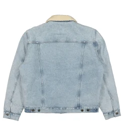 Store Blue Denim Sherpa Jacket Jackets & Coats