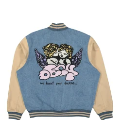 Online Care Denim Varsity Jacket Jackets & Coats