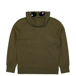Hot Diagonal Raised Fleece Goggle Zipped Hooded Sweatshirt Sweatshirts & Hoodies