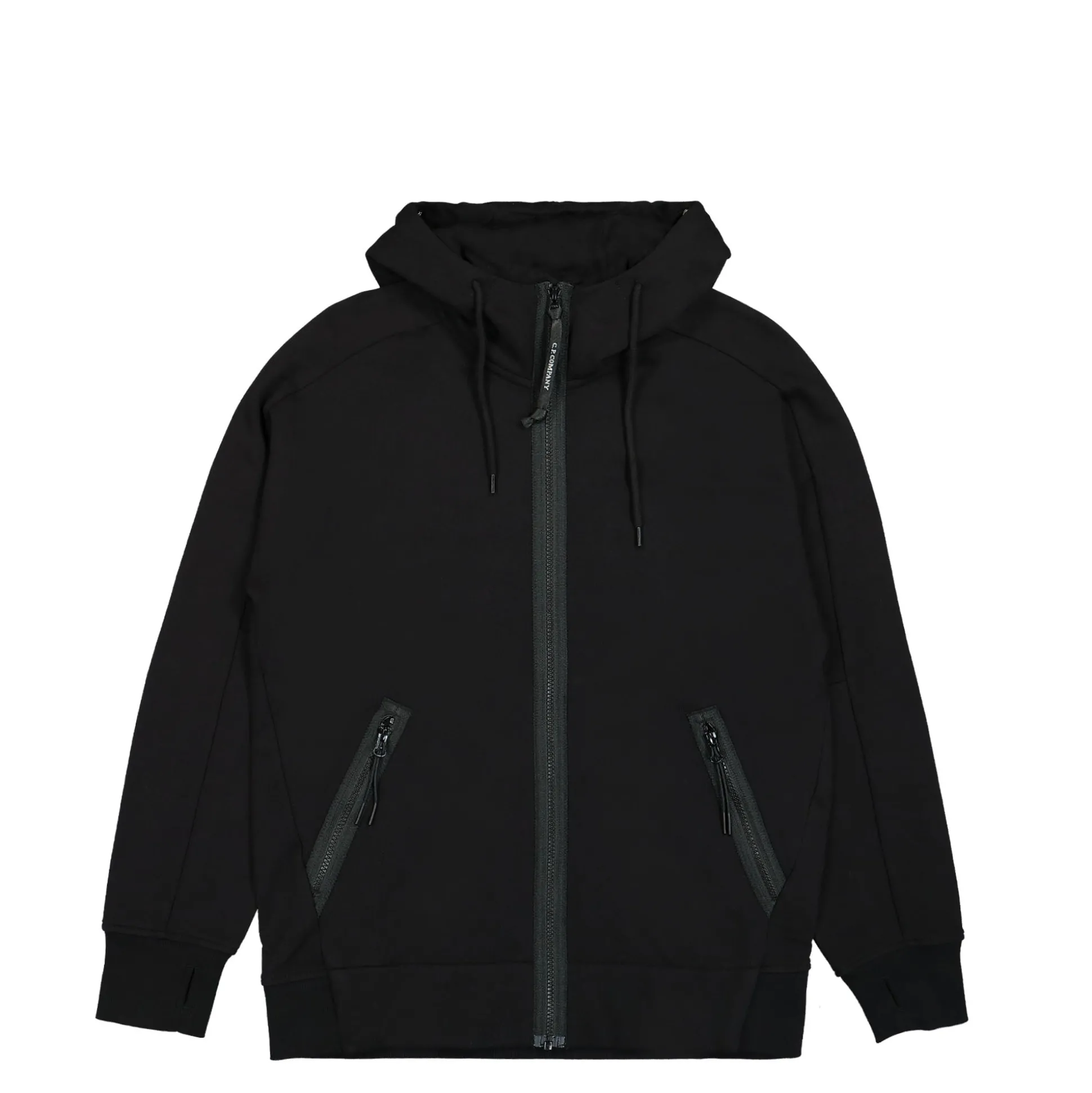 Best Sale Diagonal Raised Fleece Goggle Zipped Hoodie Sweatshirts & Hoodies