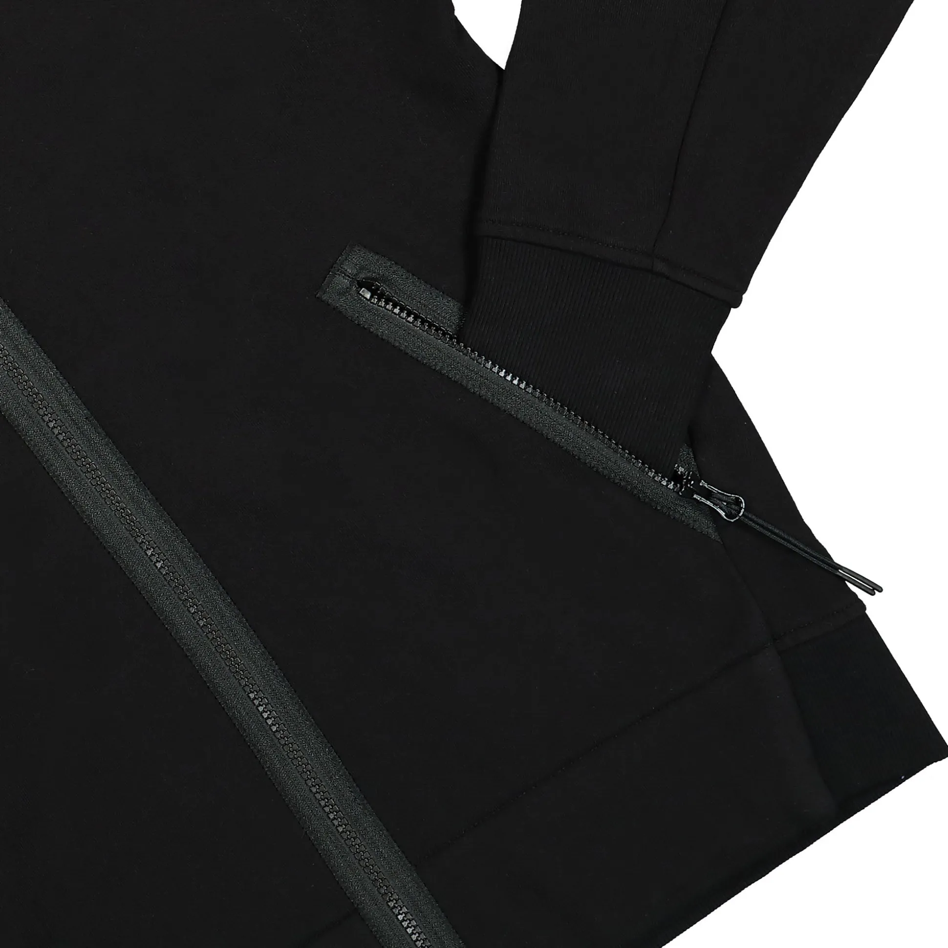Best Sale Diagonal Raised Fleece Goggle Zipped Hoodie Sweatshirts & Hoodies