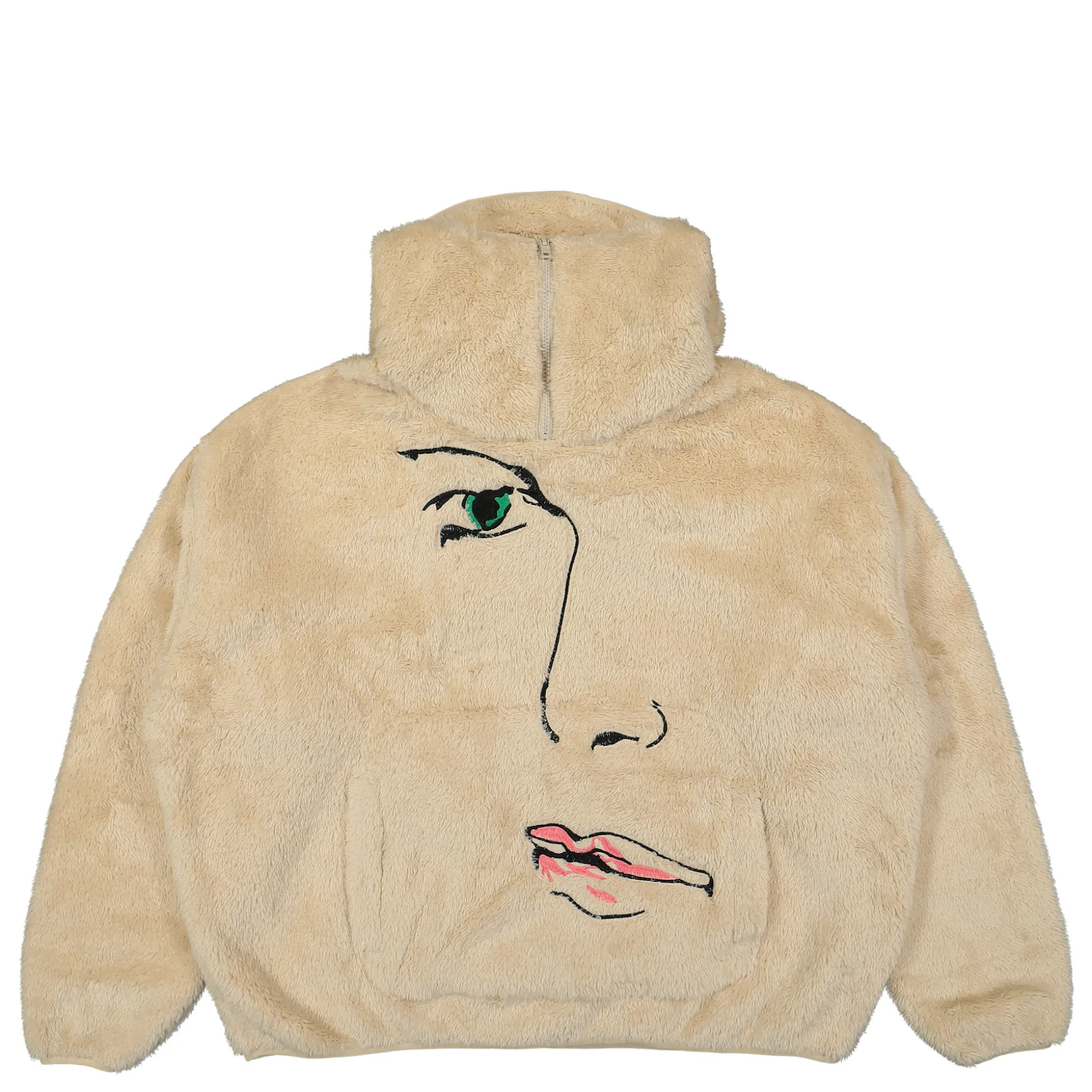 Store Embroidered Fleece 3/4 Zip Sweatshirts & Hoodies
