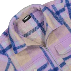 Cheap Folklore Plaid Work Jacket Jackets & Coats