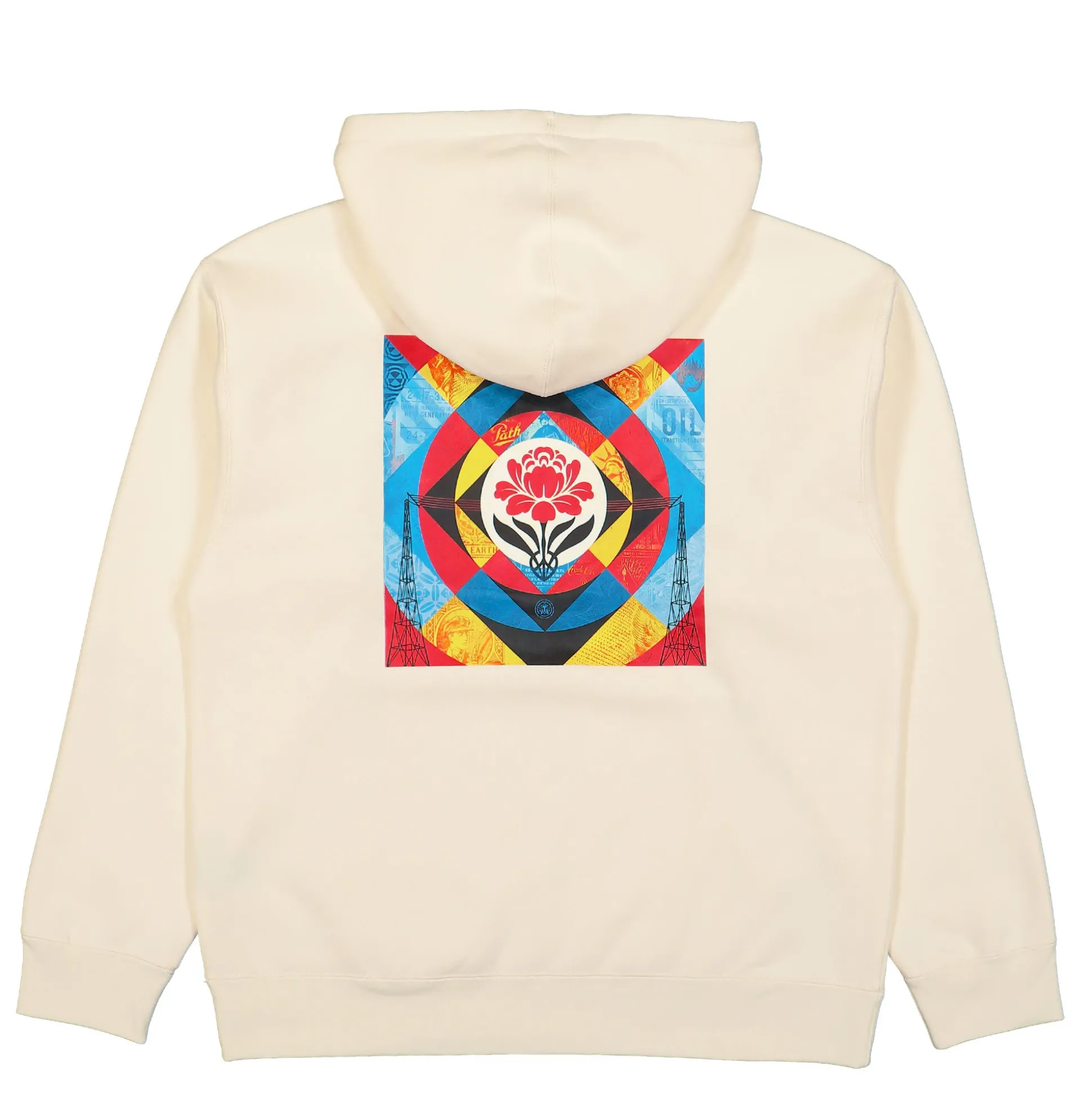 Clearance Geometric Power Canvas Hoodie Sweatshirts & Hoodies