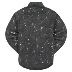 Fashion Paint Splatter Denim Shirt Shirts