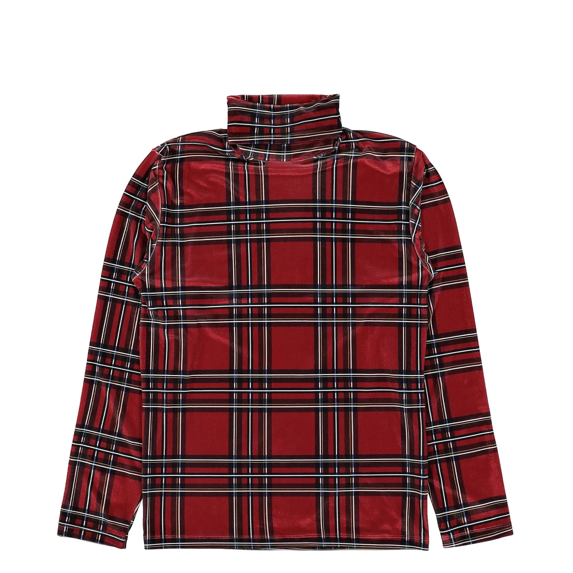 Best Plaid Velvet Turtleneck T-Shirts & Long Sleeves