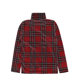 Best Plaid Velvet Turtleneck T-Shirts & Long Sleeves