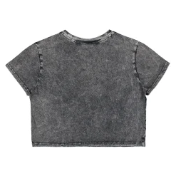 Hot Wmns Go Raelyn Grid Crop Baby Tee Women T-Shirts & Long Sleeves